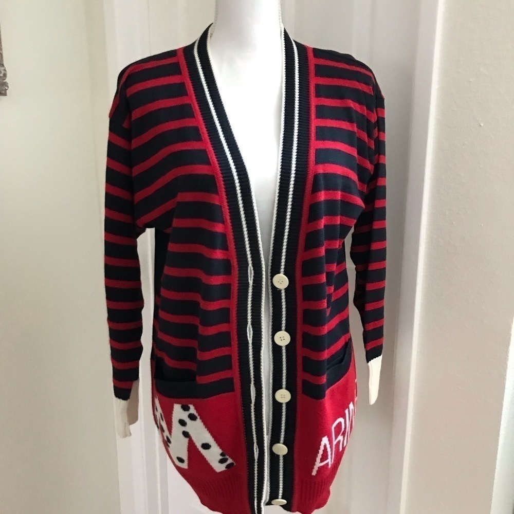 Mondi Vintage Nautical Cardigan Sz 36 = 4-6 US